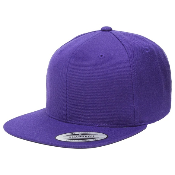 Flexfit 6089M Purple Premium Classic Snapback Hat - Picture 1 of 1